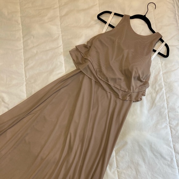 Azazie Genesis Bridesmaids Dress in Taupe - Picture 3 of 9